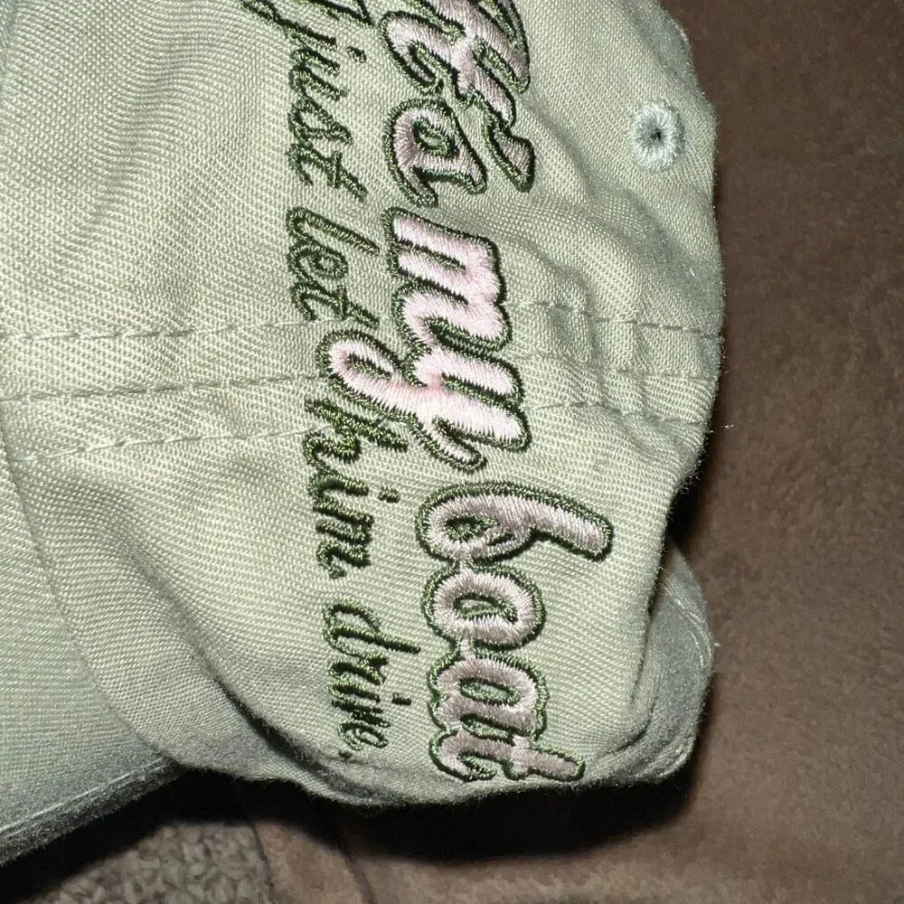 It's My Boat I Just‎ Let Him Drive Mint Green Women Strapback Baseball Cap Hat
